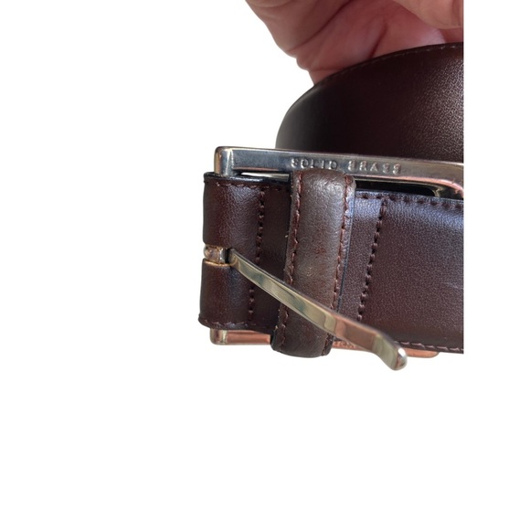 Ermenegildo Zegna Dark Leather Brown belt size 38 - Picture 9 of 9